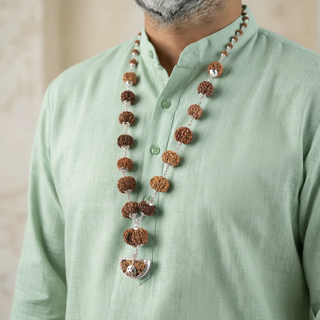 1-14 Mukhi Siddh Rudraksha Mala with Collector Beads | VastuKosha by Acharya Anuj