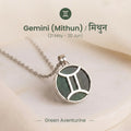 Unisex Gemini Pendant (‡§Æ‡§ø‡§•‡•Å‡§® ‡§∞‡§æ‡§∂‡§ø) with Green Aventurine | VastuKosha by Acharya Anuj