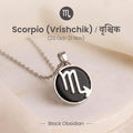 Unisex Scorpio Pendant (‡§µ‡•É‡§∂‡•ç‡§ö‡§ø‡§ï ‡§∞‡§æ‡§∂‡§ø) with Black Obsidian | VastuKosha by Acharya Anuj