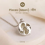 Unisex Pisces Pendant (‡§Æ‡•Ä‡§® ‡§∞‡§æ‡§∂‡§ø) with Citrine | VastuKosha by Acharya Anuj