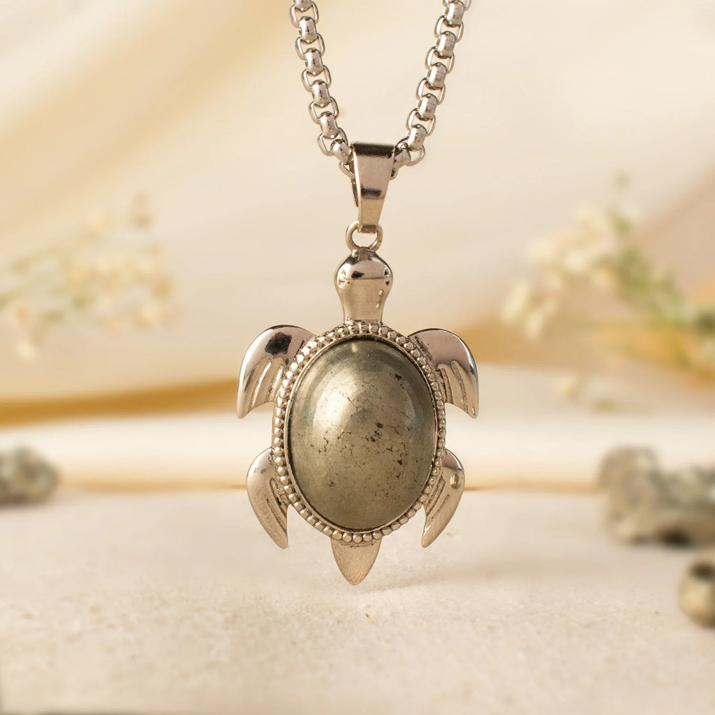 Pyrite Tortoise Pendant | VastuKosha by Acharya Anuj