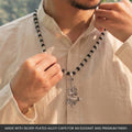 Shiv Raksha Karungali Mala with Trishul Nandi Pendant  | VastuKosha by Acharya Anuj