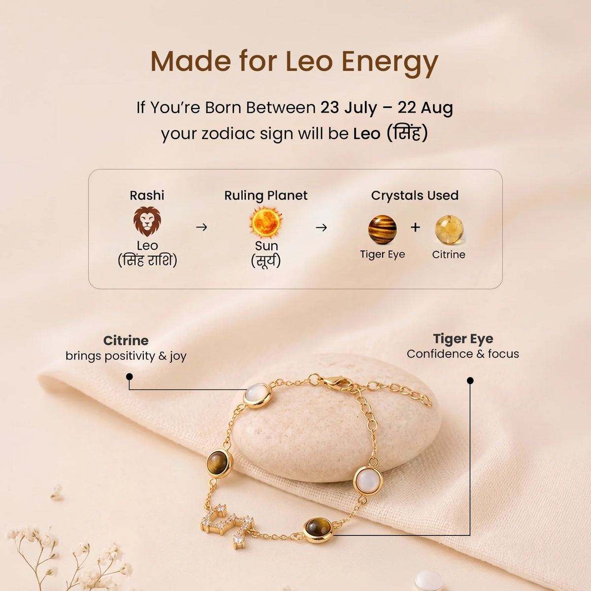 Leo Zodiac Constellation Bracelet for Women | VastuKosha by Acharya Anuj