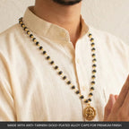 Siddh Gold-Plated Karungali Mala with Hanuman Kavach Pendant  | VastuKosha by Acharya Anuj