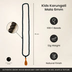 Rameshwaram Siddh Karthik Karungali Malai 6mm for Kids (108+1 Beads) Original Ebony Wood | Vastukosha by Acharya Anuj