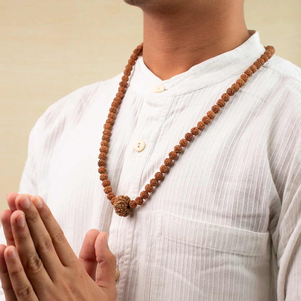 11 Mukhi Rudraksha Bead in 5 Mukhi Rudraksha Mala | VastuKosha by Acharya Anuj