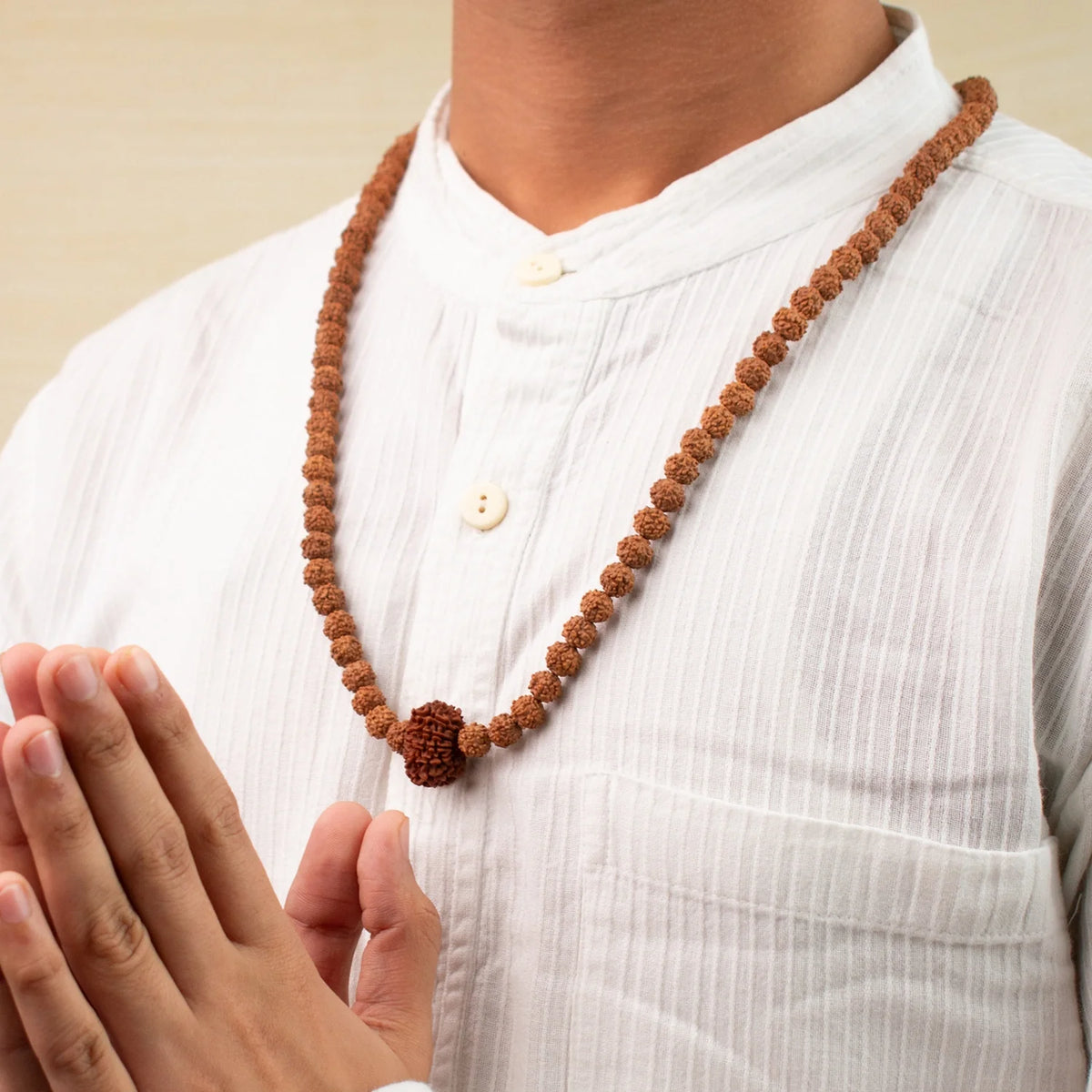 12 Mukhi Rudraksha Bead in 5 Mukhi Rudraksha Mala  | VastuKosha by Acharya Anuj
