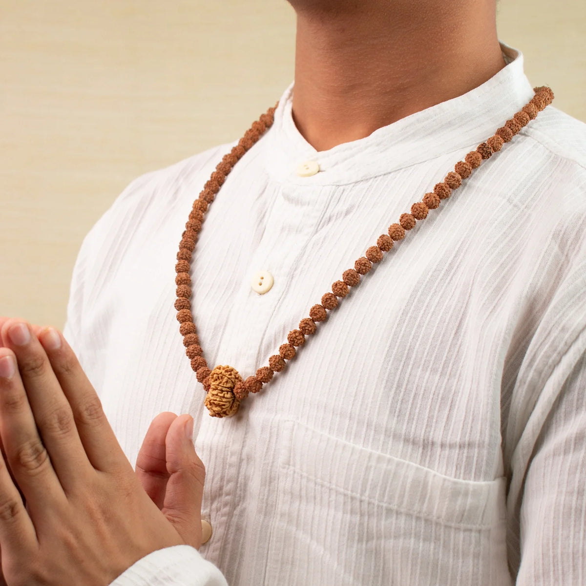 14 Mukhi Rudraksha Bead in 5 Mukhi Rudraksha Mala | VastuKosha by Acharya Anuj
