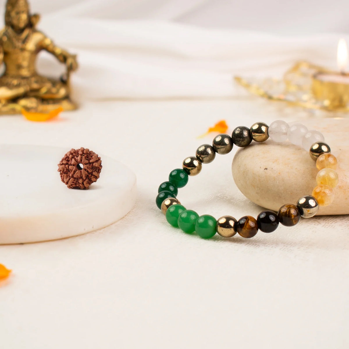 Dhan Yog Bracelet with 7 Mukhi Rudraksha | VastuKosha by Acharya Anuj