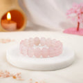Rose Quartz Flat-Beaded Bracelet | VastuKosha by Acharya Anuj