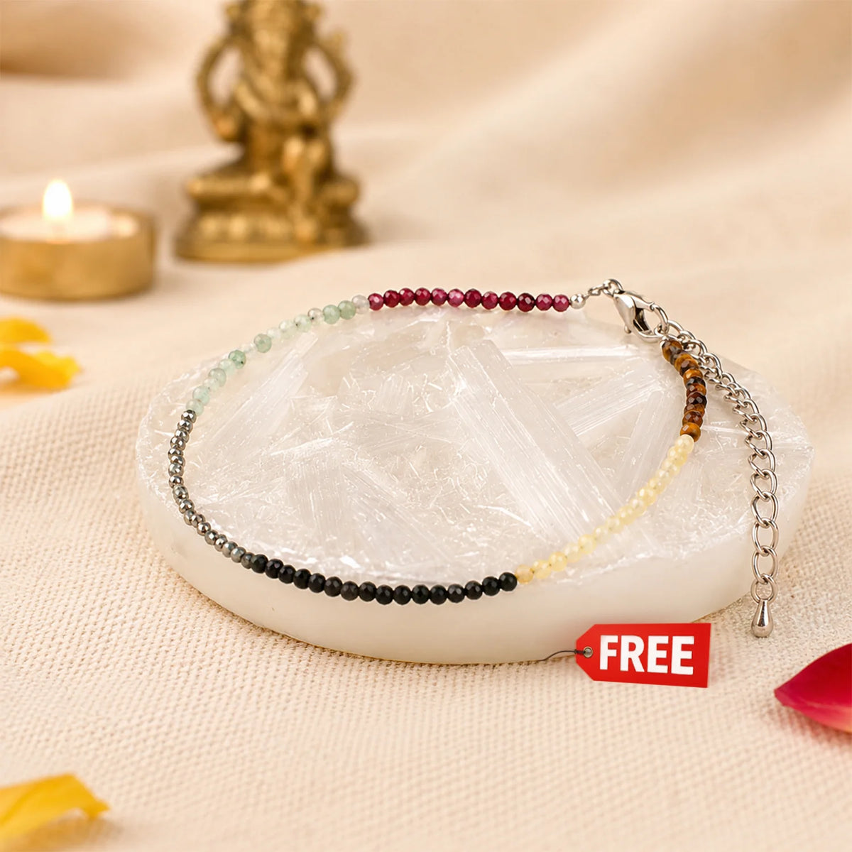 Dhan Yog Anklet with Free Raw Selenite Plate | VastuKosha by Acharya Anuj