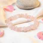 Rose Quartz Chips Bracelet Stretchable | VastuKosha by Acharya Anuj