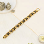 Metal Raw Pyrite Bracelet - Gold | VastuKosha by Acharya Anuj