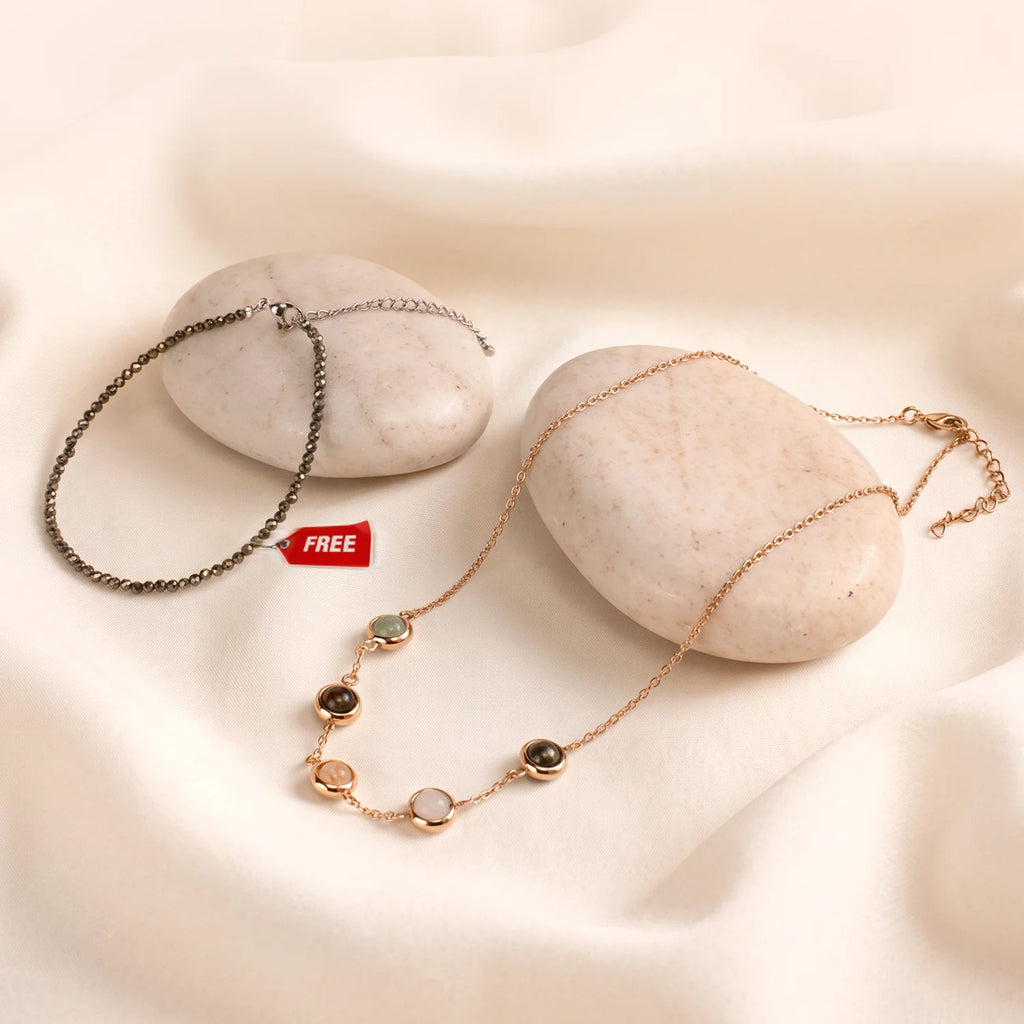Dhan Yog Necklace + Free Raw Pyrite Anklet Combo | VastuKosha by Acharya Anuj