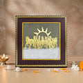 7 Horses on Pyrite & Selenite Dust Frame  | VastuKosha by Acharya Anuj