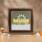 7 Horses on Pyrite & Selenite Dust Frame  | VastuKosha by Acharya Anuj