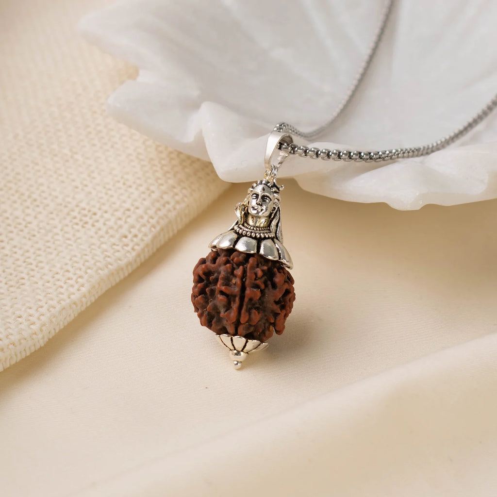 Adiyogi Shiv 7 Mukhi Rudraksha Pendant | VastuKosha by Acharya Anuj
