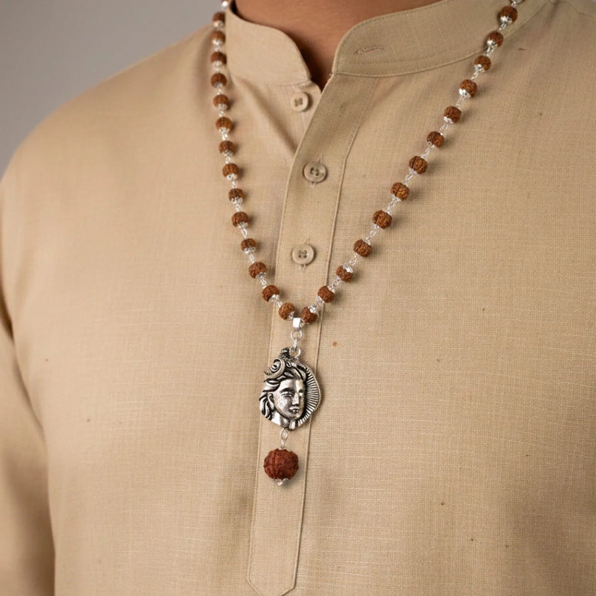 Shiv Rudraksha Mala with Adiyogi Shiv Pendant | VastuKosha by Acharya Anuj