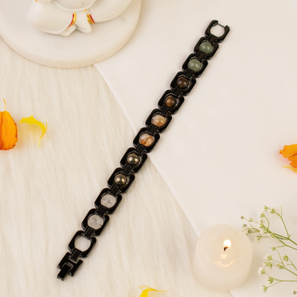 Metal Dhan Yog Bracelet - Black | VastuKosha by Acharya Anuj