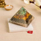 Dhan Yog Pyramid With Free Square Raw Selenite Plate | VastuKosha by Acharya Anuj