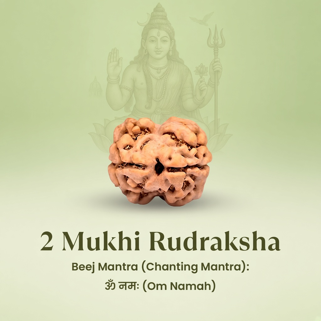 Rameshwaram Siddh Nepal Origin 2 Mukhi Rudraksha - 17mm to 22mm | VastuKosha by Acharya Anuj
