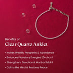 Real Natural Clear Quartz Anklet | VastuKosha by Acharya Anuj