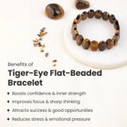 Tiger-Eye Flat-Beaded Bracelet | VastuKosha by Acharya Anuj