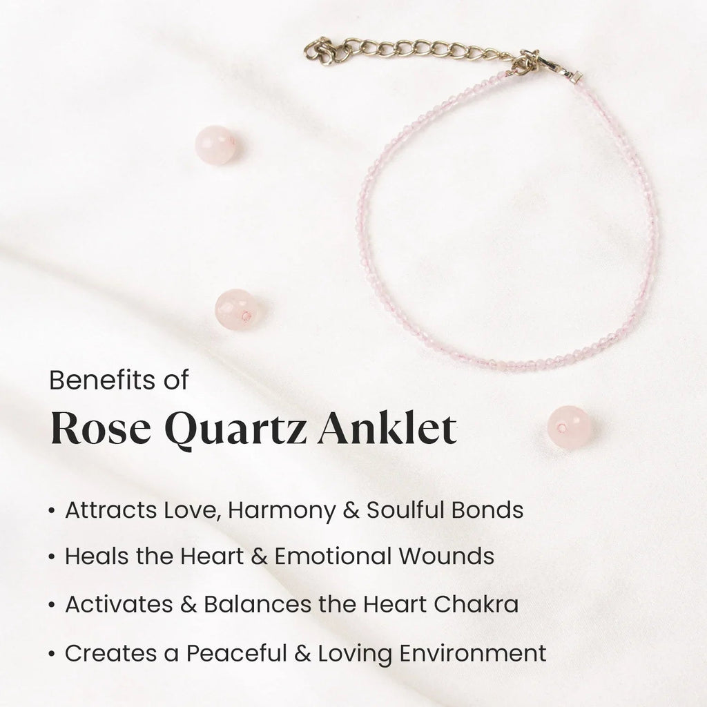 Rose Quartz Anklet | VastuKosha by Acharya Anuj