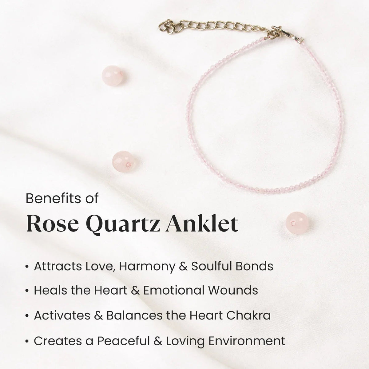 Rose Quartz Anklet | VastuKosha by Acharya Anuj