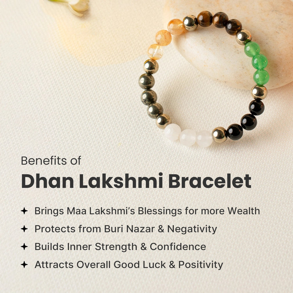 Dhan Lakshmi Bracelet with Free Raw Selenite Plate | VastuKosha by Acharya Anuj
