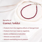 Garnet Anklet with FREE Raw Selenite Plate | VastuKosha by Acharya Anuj
