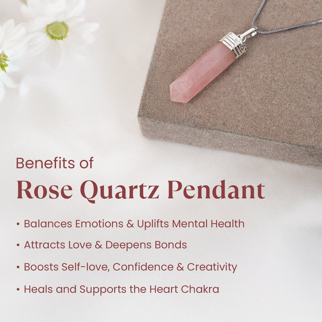 Rose Quartz Chips Bracelet with FREE Rose Quartz Pencil Pendant| Vastukosha by Acharya Anuj