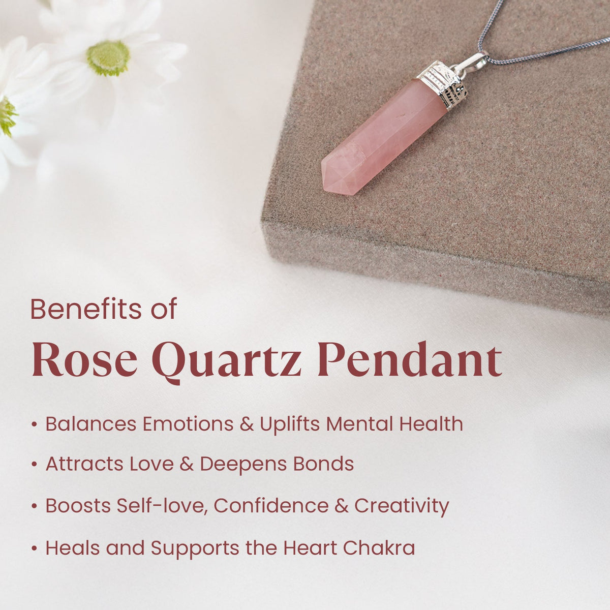 Rose Quartz Chips Bracelet with FREE Rose Quartz Pencil Pendant| Vastukosha by Acharya Anuj