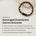 Rameshwaram Siddh Karthik Karungali Malai  Damru Bracelet | VastuKosha by Acharya Anuj