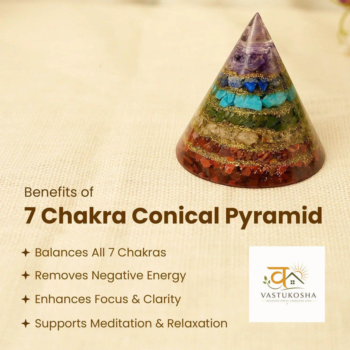 7 Chakra Conical Pyramid | VastuKosha by Acharya Anuj