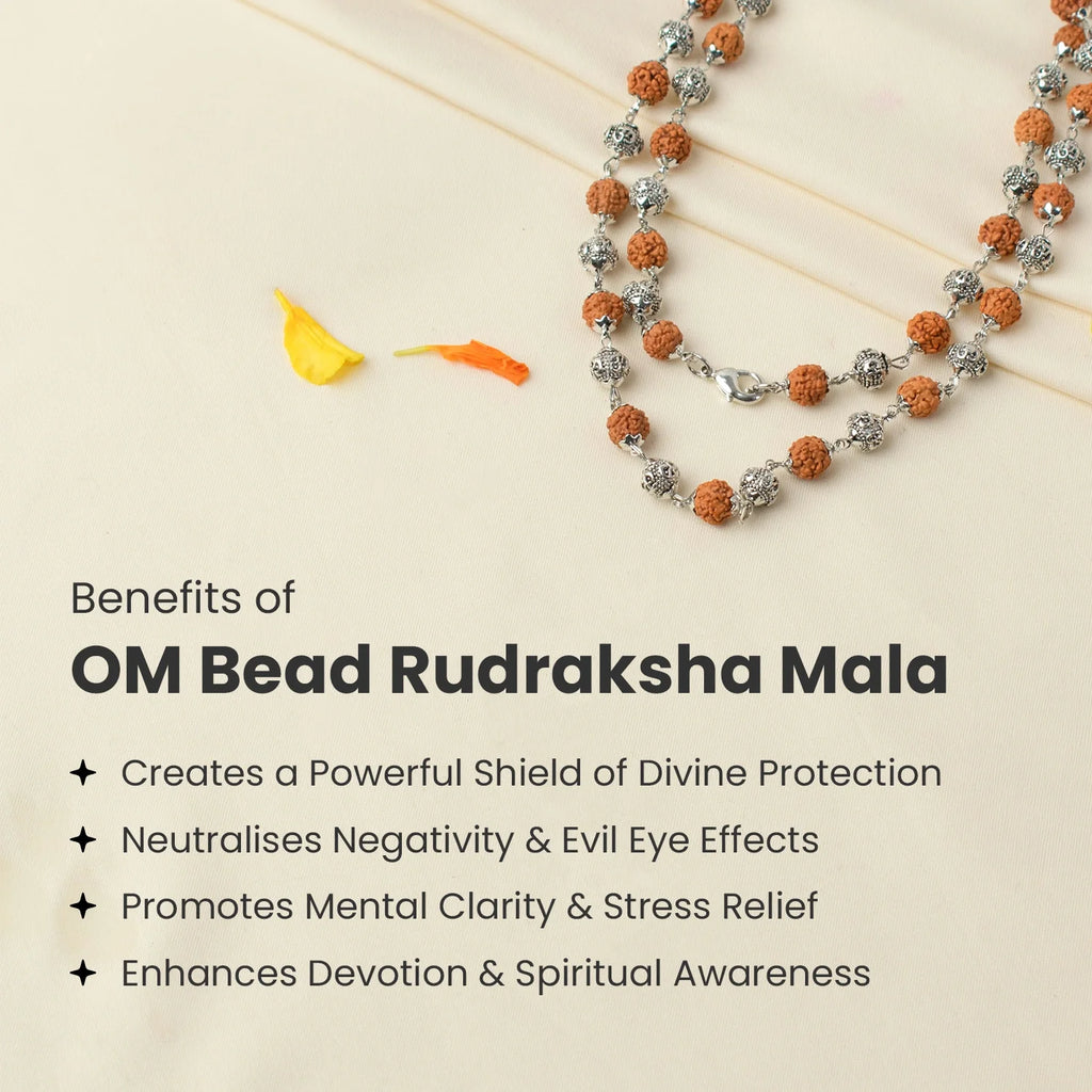 OM Bead Rudraksha Mala | VastuKosha by Acharya Anuj