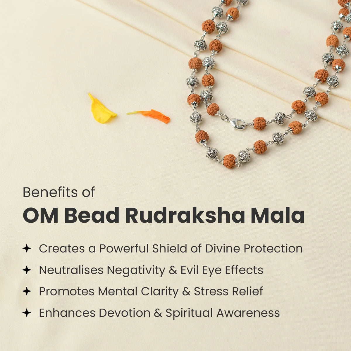 OM Bead Rudraksha Mala | VastuKosha by Acharya Anuj