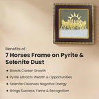 7 Horses on Pyrite & Selenite Dust Frame  | VastuKosha by Acharya Anuj