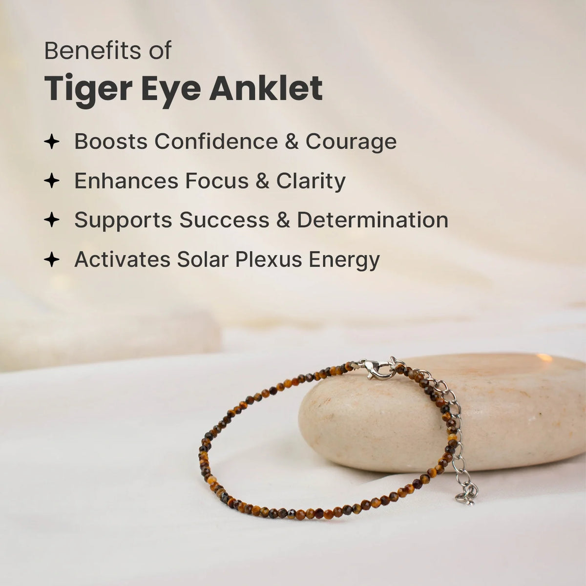 Tiger Eye Anklet | VastuKosha by Acharya Anuj