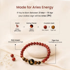 Aries (‡§Æ‡•á‡§∑ ‡§∞‡§æ‡§∂‡§ø) Zodiac Red Jasper & Tiger Eye Bracelet for Women | VastuKosha by Acharya Anuj