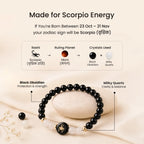 Scorpio (‡§µ‡•É‡§∂‡•ç‡§ö‡§ø‡§ï ‡§∞‡§æ‡§∂‡§ø) Zodiac Black Obsidian & Milky Quartz Bracelet for Women | VastuKosha by Acharya Anuj