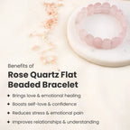 Rose Quartz Flat-Beaded Bracelet | VastuKosha by Acharya Anuj