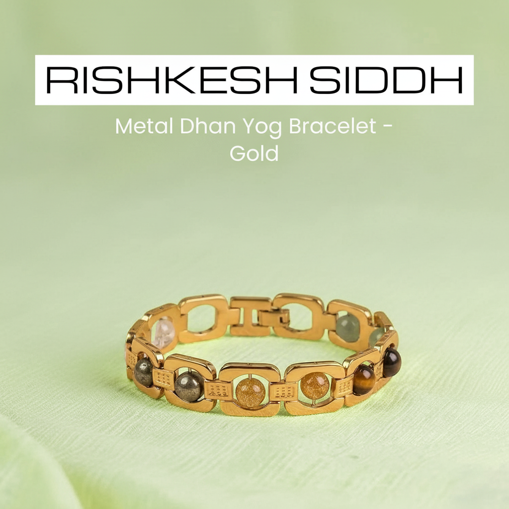 Rishikesh Siddh Metal Dhan Yog Bracelet - Gold | VastuKosha by Acharya Anuj