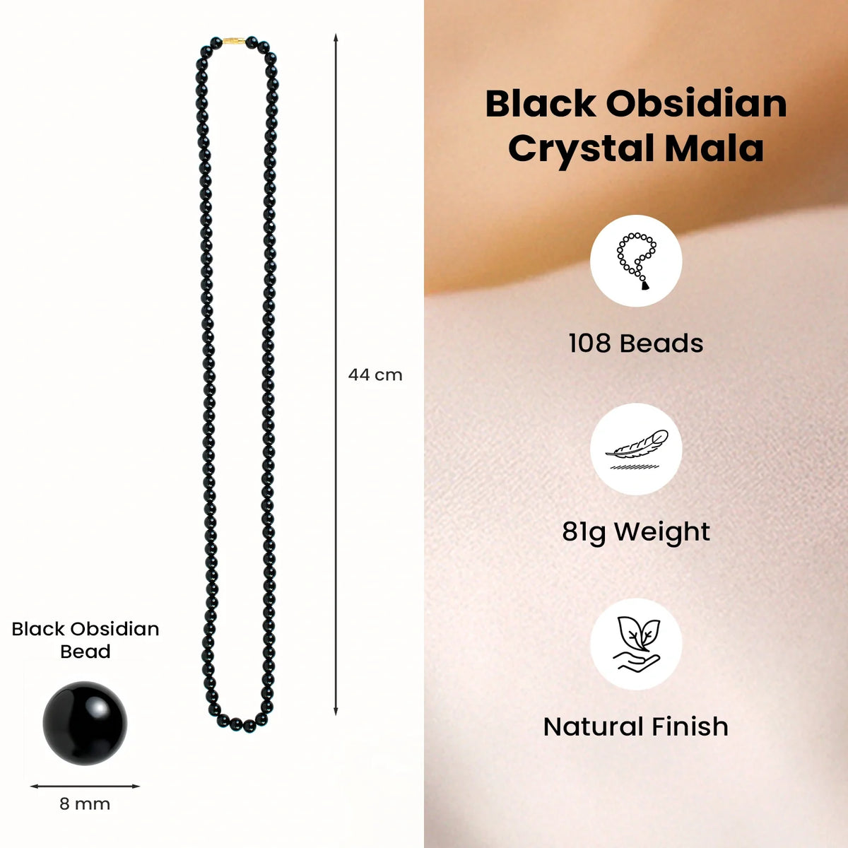 Black Obsidian Mala | VastuKosha by Acharya Anuj