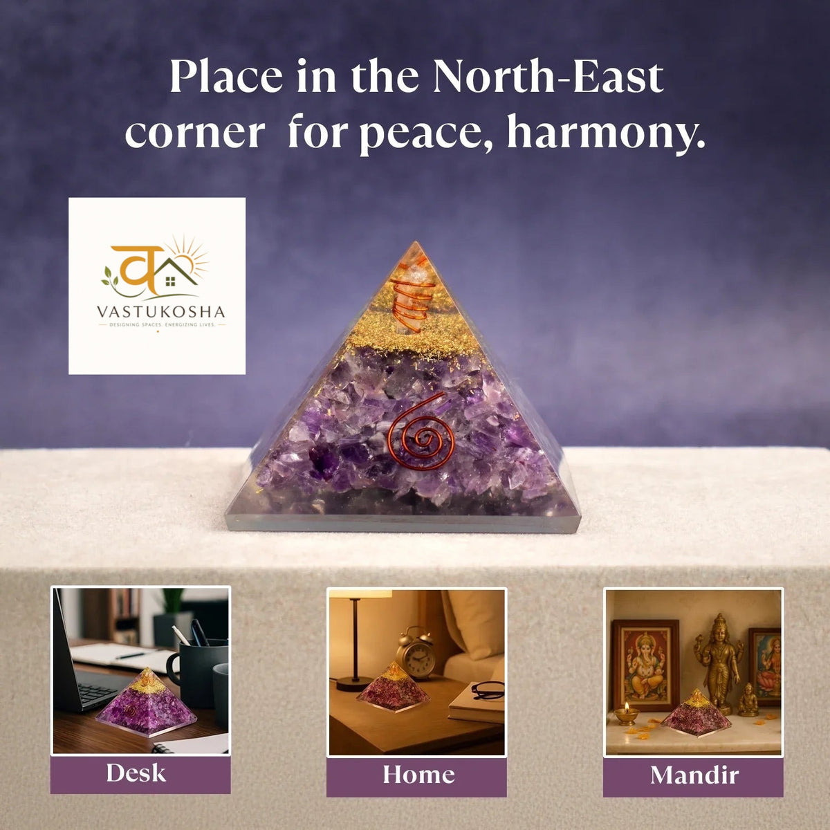 Amethyst Pyramid | VastuKosha by Acharya Anuj