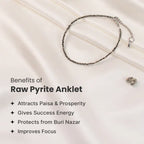 Raw Pyrite Anklet with Free Raw Selenite Plate | VastuKosha by Acharya Anuj