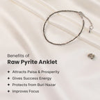Raw Pyrite Anklet Set Of 2 | VastuKosha by Acharya Anuj