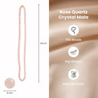 Rose Quartz Mala - 8mm || 108 Beads | VastuKosha by Acharya Anuj
