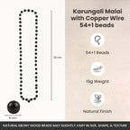 Rameshwaram Siddh Karthik Karungali Malai with Copper Wire ‚Äì 8mm (54+1 Beads) | VastuKosha by Acharya Anuj