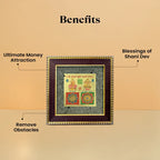 Mahalakshmi Kuber Yantra on Pyrite Frame with FREE Lakshmi Ji Pyrite Keychain | VastuKosha by Acharya Anuj